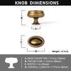 Set Of 12 Antique Brass Double-ring Cabinet Knobs     Vintage Kitchen Hardware    