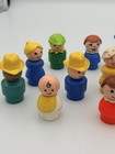 Vintage 1970s - 1980s Fisher Price Little People Lot Of 15 With Two Rocking Hors