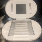 Oval Jewelry Organizer Case With Mirror And Clear Pouch