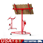 11ft 150lbs Heavy Duty Drywall Lift Sheetrock Hoist Holder Rolling Wheels