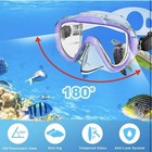 Adult Snorkel Set Gear Anti-fog Panoramic View Swimming Mask With Carry Bag