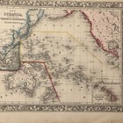 Original 1860 Mitchell Map Oceanica Hawaii Pacific Islands Australia Philippines