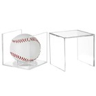 2 Pack Acrylic Baseball Display Case Baseball Cube Box Memorabilia Diplay