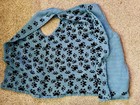 Custom Knitted Vest Womens Vest  Large  Reversible   Dog Wire Fox Terrier  Blue