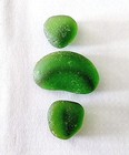 Genuine Surf-tumbled Green Pirate Seaglass Jewelry Set Near Flawless 