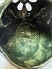 Vintage Scioto Ceramic Frog Toad House Large Glossy Green Garden Luminary Statue