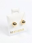 10k Gold Ball Stud Earrings Small Round Womens Kids Broquel Dormilonas 3 5mm