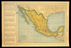 1921 Antique Mexico Map Wall Art Railroad Old Original Vintage Baja California