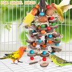 Large Parrot Toys Bird Chewing Toys-natural Nuts Corn Loofah Wooden Bird