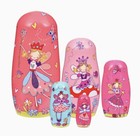 Vintage Lucy Locket Fairy Butterflies Wooden Matryoshka Nesting Dolls Set Of 5