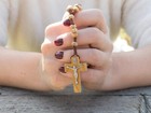 Jerusalem Original Corded Olive Wood Rosary Prayer Beads With Velvet Bag
