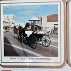 Vintage 1970s Pimpernel Bermuda Coasters Set 4 Travel Scenes Cork Back Sealed