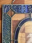 Vintage Stained Glass Sea Horse Suncatcher Window Art Decor 8   x11    Square Used