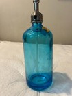 Vintage American Soda Water Co  Newark Nj  Blue Glass Made In Czechoslovakia
