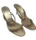 St  John Tan Sling Back Heels Shoes Stiletto Women   s Size 9b Vintage Italy