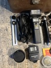 Vintage Camera Accessories Lot- 70s Brown Carrying Case  Film  Lenses    More 