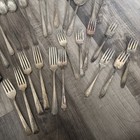 Vintage Silver Plate Flatware Serving Pieces  Mixed Silverware  Lot Of 30 Craft