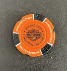 Harley Davidson Iron Town New Berlin  Wi  orange And Black poker Chip