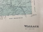 1873 Wallace Township  Chester County Pennsylvania Original Atlas Map Bridgens