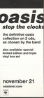 Oasis - Stop The Clocks Rare Promo Sticker  06