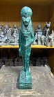 Rare Ancient Egyptian Antiquities Malachite Statue Large Of Goddess Sekhmet Bc