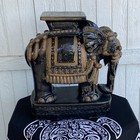 Lot Of  2  Vintage Elephant Garden Stools 22  Chalkware Hollywood Regency Style