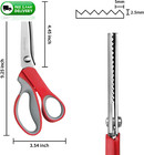 9 Inch Stainless Steel Pinking Shears Craft Scissors For Fabric Zigzag Cutter  