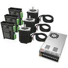    3axis 57 Nema 23 425oz in Hybrid Stepper Motor Driver Power Kit Dc 20-50v Cnc