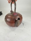 Antique Japanese Meiji Period Hand Tooled Copper Mixed Metal Fruit Shaped Teapot
