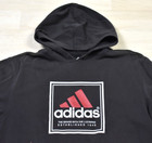 Y2k Adidas Hoodie Center Logo Sweatshirt 3 Stripes Charcoal Xl Vtg 2000s
