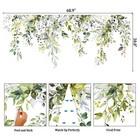 Green Leaves Wall Decals Large Floral Peel   Stick Removable Home Decor