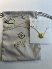     kendra Scott Softball Gold Short Pendant Necklace New   