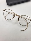Vintage Ao American Optical 12k Gold Filled Eyeglasses Round Cable Temple Case