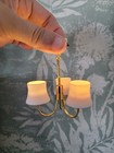 2 Dollhouse Chandelier Table Lamp Battery Miniature 1 12 Diorama 