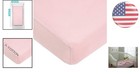 100  Natural Cotton Fitted Crib Sheet 52  X 28  - Baby Pink  Soft   Breathable