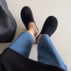 Womens The Row New Half-drag Muller Leather Soft-soled Half Slippers