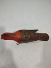 Bird Figurine Cardinal Painted Wood Wire Legs 8 long 3 5 tall 2 25 wide