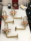 Nautical New Brass Wall Passageway Ship Bulkhead Light   Copper Shade 5 Pcs