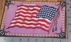 Vintage United States Flag Cigar Cigarette Premium Tobacco Felt Flannel Quilt