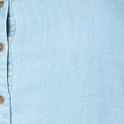 Anybody Women s Top Sz L Drapey Denim Henley Blue A657317