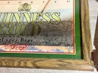 Vintage Guinness Gold Lager Beer Advertising Mirror Sign Wood Frame 15    X 11   