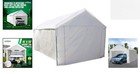 Enhance Your Domain Carport  Waterproof Sidewalls With Elastic Straps  10x20 Ft