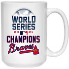 World Series 2021 Champions Atlanta Braves Mlb White 15 Oz Coffee Mug Cup
