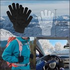 10 Pairs Winter Magic Gloves Adults Warm Stretchy Unisex Black Gloves One Size F