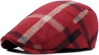 2 Pack Men s Newsboy Flat Cap Adjustable Plaid Ivy Gatsby Cabbie Driving Golf   
