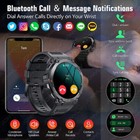 Military Smart Watch For Men answer  make Call rugged Heart Rate Fitness Tracker