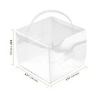 60 Pieces 5 X 5 X 4 Inch Clear Cake Boxes With Handles   Cake Boards Transpar   