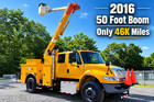 Badass 50 Foot Bucket Truck - 2016 International Durastar 4400 Altec - No Rust