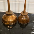 Vintage Singer Sewing Machine Oil Can Lot 2 Copper Metal Industrial Oilers