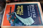 1917 Wwi Help Them Keep Your War Savings Pledge Poster 1917 Original War Art